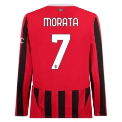 AC Milan Alvaro Morata #7 Voetbalshirt 2024-25 Thuistenue Heren Lange Mouw